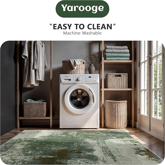 6x9 Area Rugs - Modern Abstract Washable Rug, Ultra Soft Non Slip Low Pile - Image 6