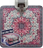 Hompet Cat Litter Mat 2 Pack, 54x54 Large Machine Washable Trapping Mats by Hompet