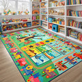 Maxsoft Kids Rug for Playroom, Educational 3x5 Play Mat for Classroom, Washable by Maxsoft
