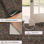 Washable 3x6 Area Rug for Entryway, Dark Brown Boho Large Kitchen Rug, Home - Image 5