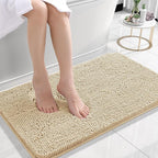 OLANLY Small Bathroom Rugs 24x16, Extra Soft Absorbent Chenille Bath Rugs by OLANLY