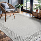 CAMILSON Easy Jute Rug 8x10, Indoor Outdoor Off-White Color Fiber Area Rugs - Image 8