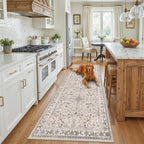 3x8 Hallway Runner Rug Washable Non-Slip – Boho Floral Soft Wide Carpet Runner - Image 3