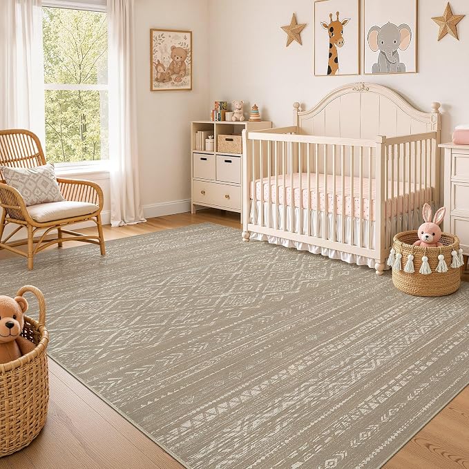 Nakagishi Area Rug Living Room Rugs: 5x7 Large Soft Machine Washable Boho - Image 7