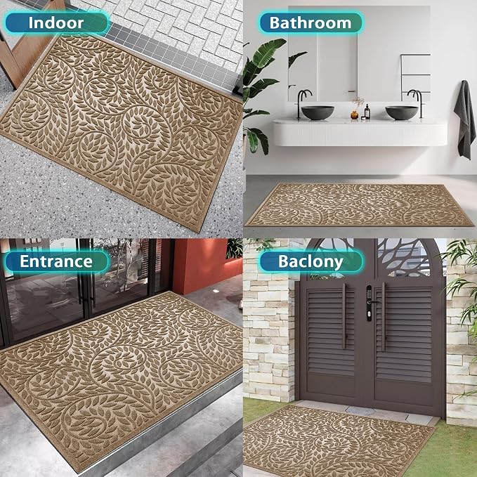 Bulijojo Front Door Mat Entrance, Durable Heavy Duty Welcome Mat, Thick - Image 6