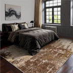 5x7 Area Rugs - Modern Abstract Washable Rug, Ultra Soft Non Slip Low Pile - Image 3