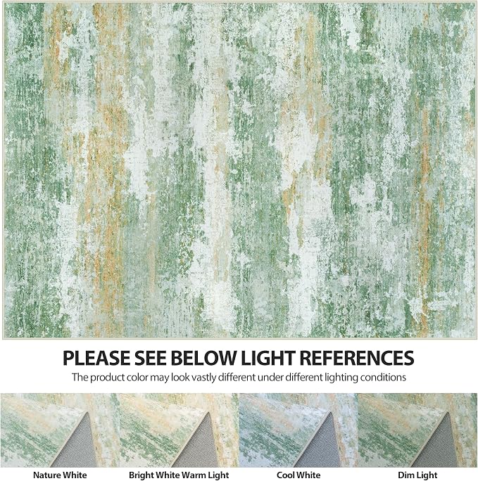 6x9 Area Rugs for Living Room Rug Washable: Abstract Rug for Dining Room - Image 8