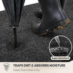 PURRUGS Dirt Trapping Door Mat 20" x 31.5", Non-Slip Machine Washable Entryway - Image 2