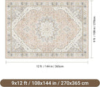 befbee 9x12 Area Rug, Ultra-Thin Washable Rugs - Image 2