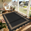5x7 Scalloped Rug Easy Jute Washable Outdoor Patio Rug by Zeeinx