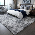 ONASAR 8x10 Area Rugs for Living Room, Tie-Dyed Light Grey Large Fluffy Shag - Image 6