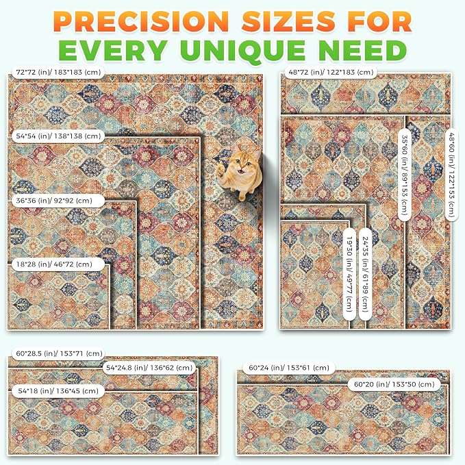 Hompet Cat Litter Mat 2 Pack, 24.8x54 Large Machine Washable Trapping Mats - Image 7
