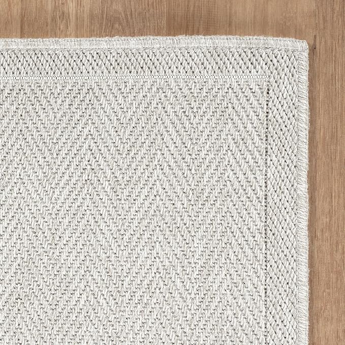 CAMILSON Easy Jute Rug 2x3, Indoor Outdoor Off-White Color Fiber Area Rugs - Image 5