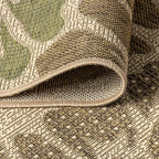 JONATHAN Y Floral Textured Weave Indoor Outdoor Area Rug 6X9 Sage/Brown - Image 5