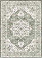 10x14 Vintage Area Rug: Washable Neutral Soft Non Slip Thin Large Floor Carpet - Image 10