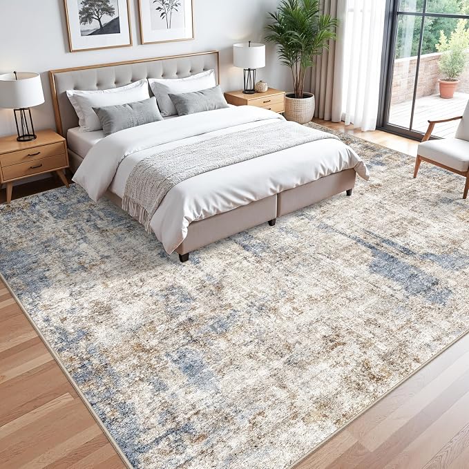 12x12ft Square Living Room Rug – Non-Slip Washable Extra Large Floor Carpet - Image 4