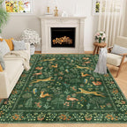 DUKINO 5x7 Rug, Washable Animal Living Room Rug by DUKINO
