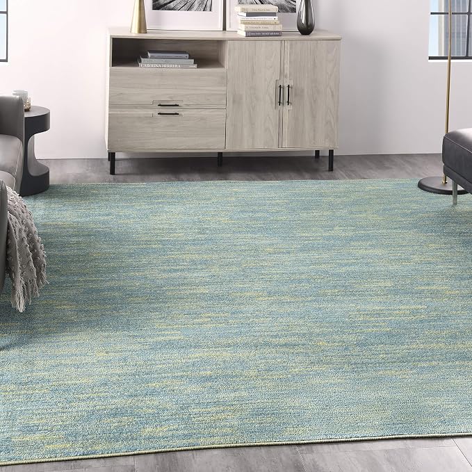 Nourison Home Nourison Essentials Blue Green 9' x Square Area Rug by NourisonHome
