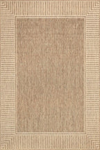 Nuloom Asha Light Brown/Ivory, Striped Border, Soft and Cozy, High Traffic - Image 2