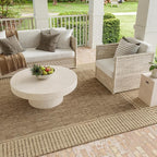 Nuloom Asha Light Brown/Ivory, Striped Border, Soft and Cozy, High Traffic - Image 5