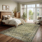 BILEEHOME Olive Green Boho Area Rug 5 x7 - Image 7
