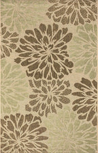 JONATHAN Y Floral Textured Weave Indoor Outdoor Area Rug 6X9 Sage/Brown - Image 8